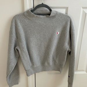 Champion Grey Long Sleeve Sweater with High Neck